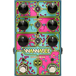 Beetronics FX Wannabee Beelateral Buzz Dual-Drive Effects Pedal Blue Anodized