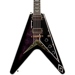 Gibson Custom Flying V Custom Bats in Flight Electric Guitar - Dark Purple Burst