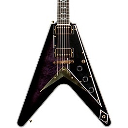 Gibson Custom Flying V Custom Bats in Flight Electric Guitar - Dark Purple Burst