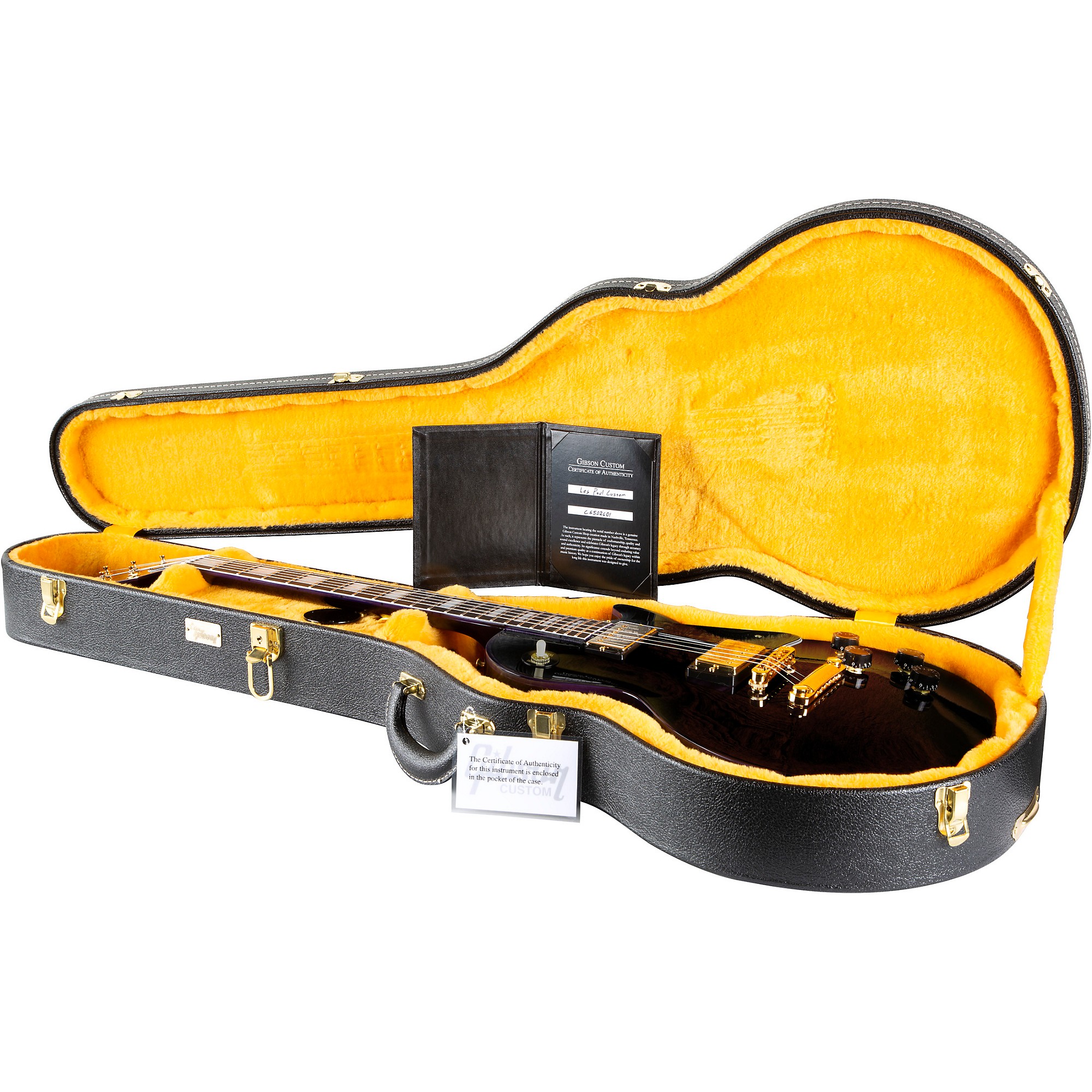 Platinum Gibson Custom M2M Les Paul Custom Widow Electric Guitar