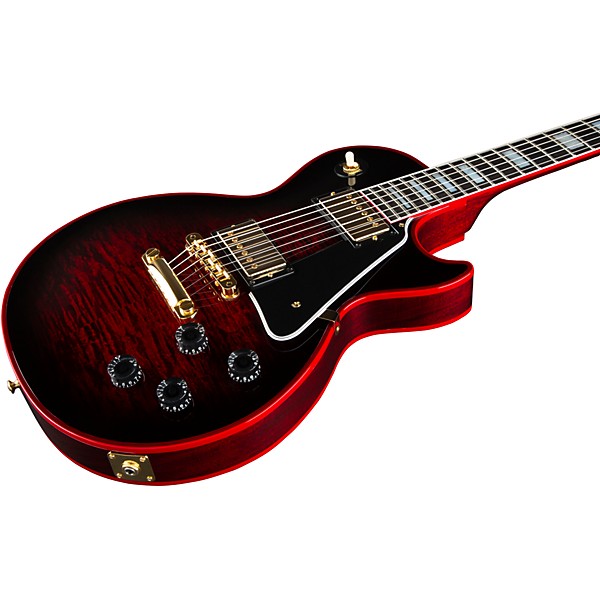 Gibson Custom M2M Les Paul Custom Widow Electric Guitar - Dark Red Widow Burst