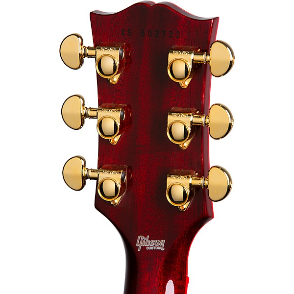 Gibson Custom M2M Les Paul Custom Widow Electric Guitar - Dark Red Widow Burst