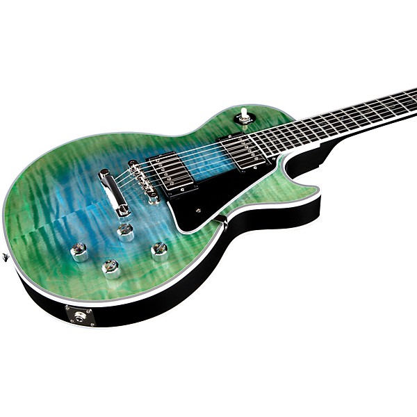 Gibson Custom M2M Les Paul Custom Zodiac AAA Figured Top Electric Guitar Aurora Borealis Burst