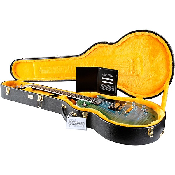 Gibson Custom M2M Les Paul Custom Zodiac AAA Figured Top Electric Guitar Aurora Borealis Burst