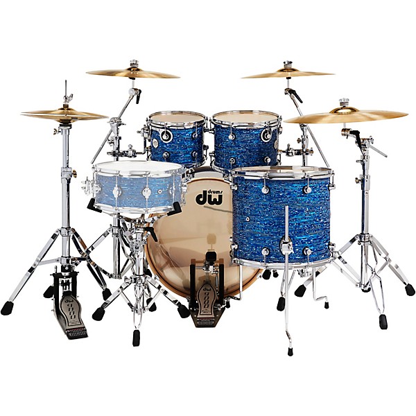 DW Design Series 4-Piece Maple Shell Pack with 22 in. Bass Drum - Royal Strata Finish Ply