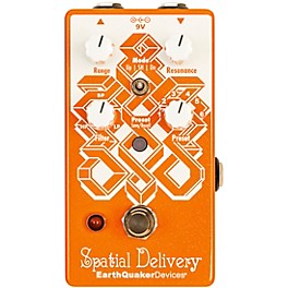 EarthQuaker Devices Spatial Delivery V3 Envelope Filter with Sample & Hold Effects Pedal Orange and White