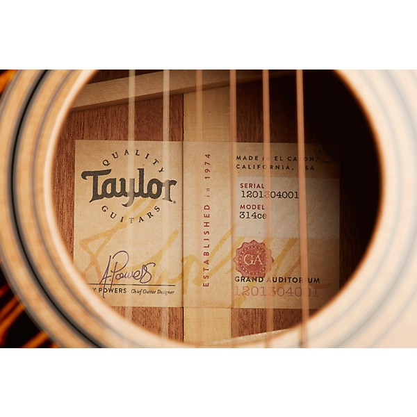Taylor 314ce Left-Handed Grand Auditorium Acoustic-Electric Guitar Natural
