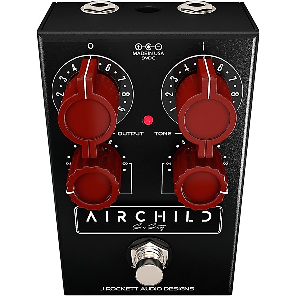 J.Rockett Audio Designs Airchild 660 Compressor Effects Pedal Black and Oxblood