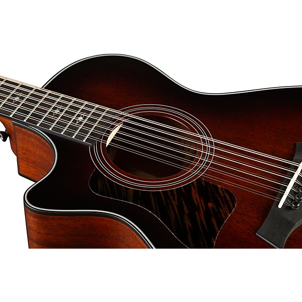 Taylor 362ce 12-Fret 12-String Left-Handed Grand Concert Acoustic-Electric Guitar Shaded Edge Burst