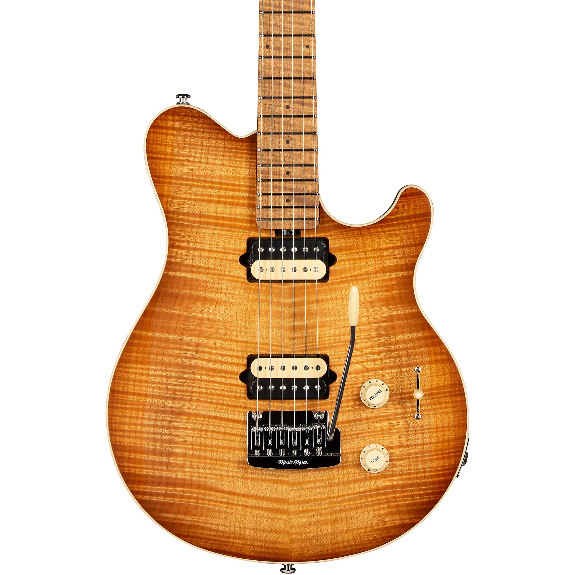 Platinum Ernie Ball Music Man Axis Super Sport Flame Top (satin