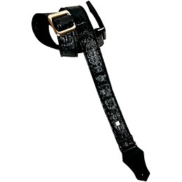 Get'm Get'm Aussie Gator Guitar Strap Black 2 in.