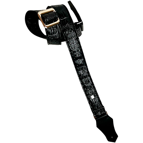 Get'm Get'm Aussie Gator Guitar Strap Black 2 in.