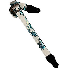 Get'm Get'm Platinum Bloom Guitar Strap Blue 2 in. Get'm Get'm Platinum Bloom Guitar Strap White 2 in.