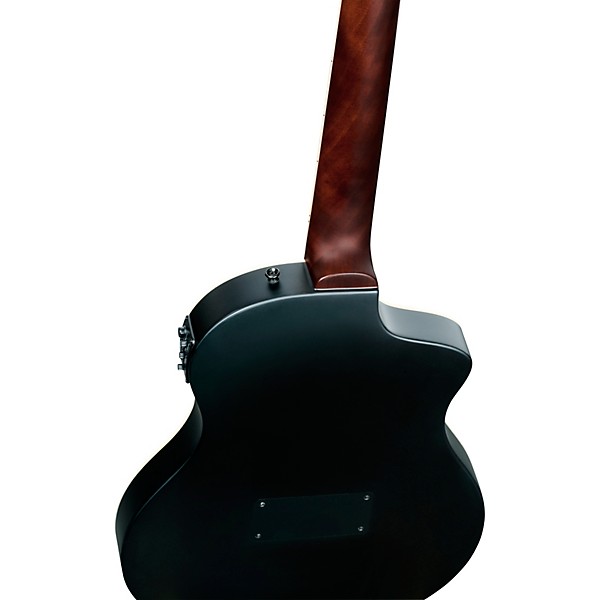 Ortega RTPSTD Left-Handed Nylon-String Acoustic-Electric Guitar Satin Black