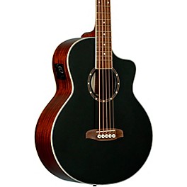 Ortega D8CE-5 5-String Acoustic-Electric Bass Guitar Black