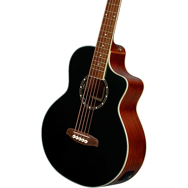 Ortega D8CE-5 5-String Acoustic-Electric Bass Guitar Black