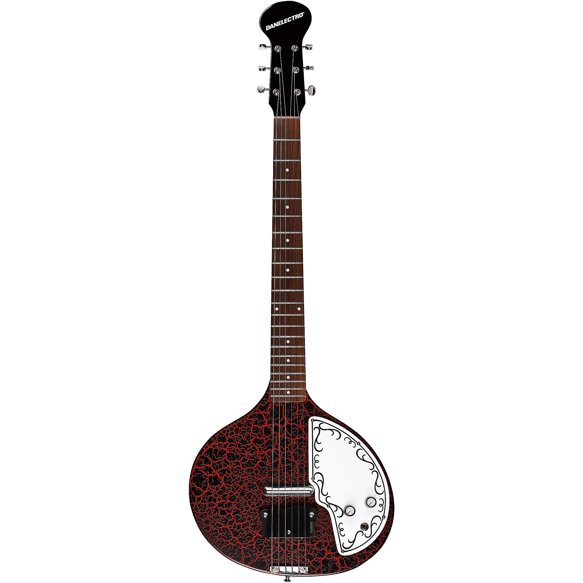 t*u様 ☆ baby Sitar USA エレキギター オリジナル　ベビィ シ Danelectro Baby Sitar Electric Guitar Red Crackle | Guitar