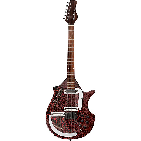 Danelectro Sitar Electric Guitar Red Crackle