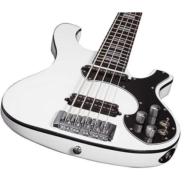 Schecter Guitar Research Stargazer-5 Electric Bass Guitar Gloss White