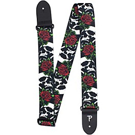 Perri's Skull & Roses Polyester Guitar Strap Black 2 in.