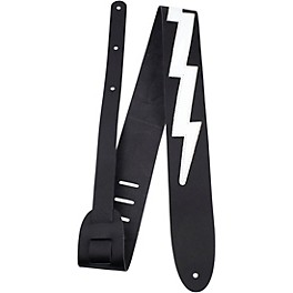 Perri's Lightning Bolt Leather Guitar Strap Black 2.5 in.