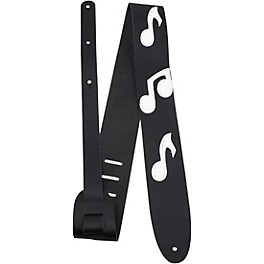 Perri's Music Notes Leather Guitar Strap Black 2.5 in.