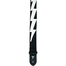 Perri's Lightning Bolt Nylon Guitar Strap Black 2 in.