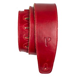 Perri's Africa Leather Guitar Strap Red 2.5 in.