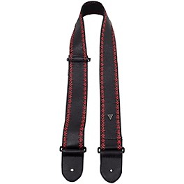 Perri's Soft Glove Red Stitching Guitar Strap Black 2.5 in.