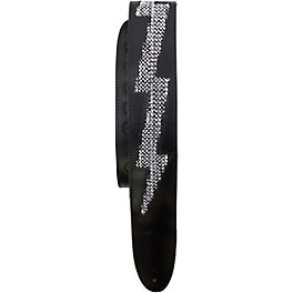 Perri's Metallic Lightning Bolt Leather Guitar Strap Black 2.5 in.