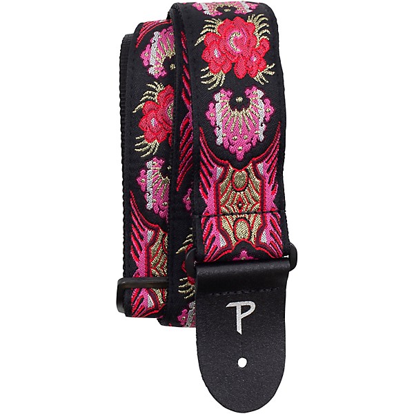 Perri's Roses Jacquard Guitar Strap Pink 2 in.