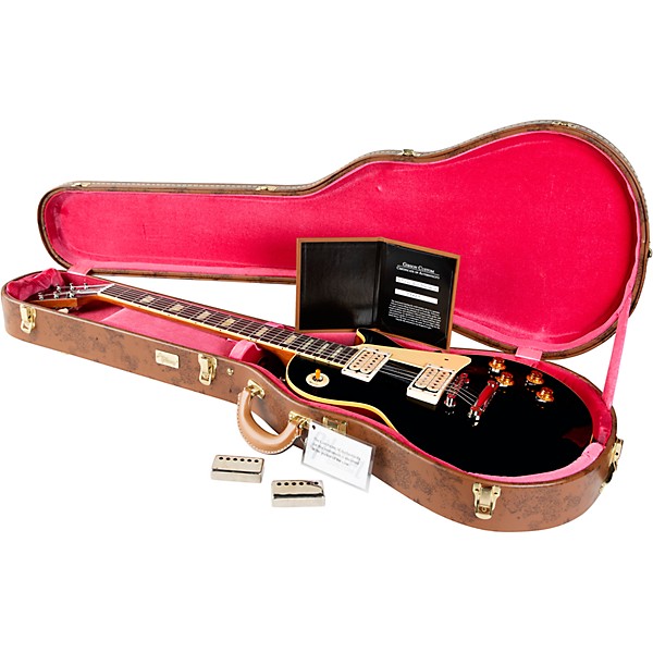Gibson Custom M2M 1957 Les Paul Standard Reissue VOS With Double Classic White Pickups Electric Guitar Ebony