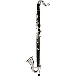 Backun Backun Q Series Low C Bass Clarinet in Grenadilla with Silver Plated Keys, 2-Piece Neck, Marcus Bonna Compact Case Silver Plated Keys Low C