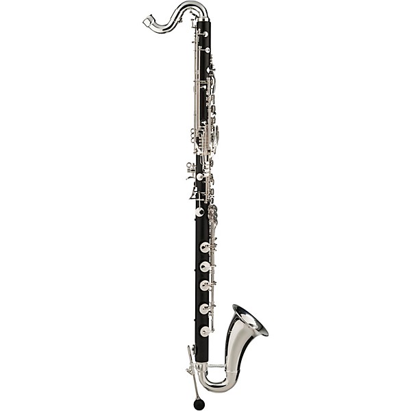 Backun Backun Q Series Low C Bass Clarinet in Grenadilla with Silver Plated Keys, 2-Piece Neck, Marcus Bonna Compact Case ...