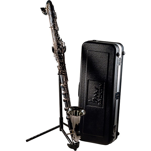 Backun Backun Alpha Low Eb Synthetic Bass Clarinet with Nickel Plated Keys with Lyre Holder, 2-Piece Neck, Compact Hardshe...