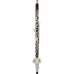 Backun Backun Q Series Low C Bass Clarinet in Cocobolo with Gold Plated Posts and Silver Plated Keys, 2-Piece Neck, Marcus Bonna Compact Case Silver Plated Keys Cocobolo Body