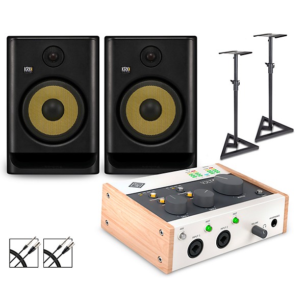 Universal Audio Volt 276 with KRK ROKIT G5 Studio Monitor Pair (Stands & Cables Included) ROKIT 8