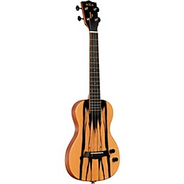Kala Solid Body White Ebony Tenor Acoustic-Electric Ukulele Natural