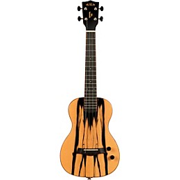 Kala Solid Body White Ebony Tenor Acoustic-Electric Ukulele Natural