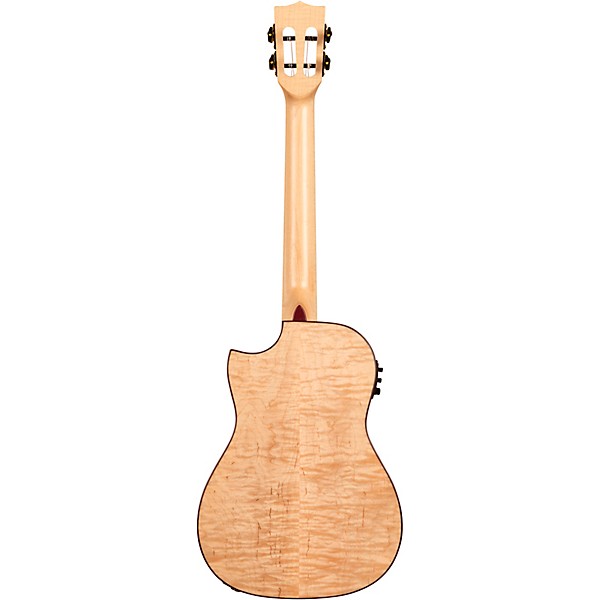 Kala Solid Flame Maple Series Baritone Acoustic-Electric Ukulele Natural