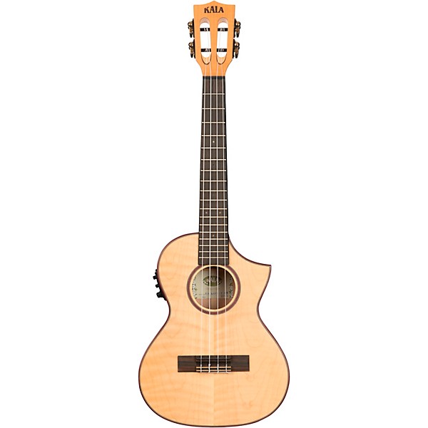 Kala Solid Flame Maple Series Tenor Acoustic-Electric Ukulele Natural