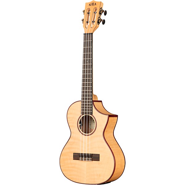 Kala Solid Flame Maple Series Tenor Acoustic-Electric Ukulele Natural
