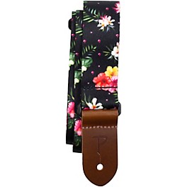 Perri's Floral Hibiscus Polyester Ukulele Strap Black 1.5 in. Perri's Floral Hibiscus Polyester Ukulele Strap Black 1.5 in.