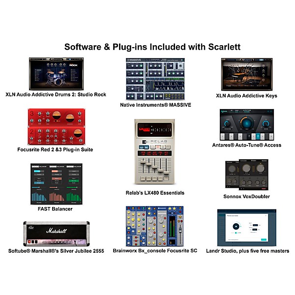 Focusrite 4i4 Gen4 with KRK ROKIT G5 Studio Monitor Pair (Stands & Cables Included) ROKIT 5