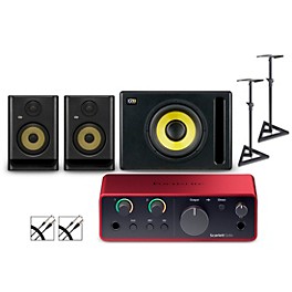 Focusrite Sol... Focusrite Solo Gen4 with KRK ROKIT G5 Studio Monitor Pair & S10 Subwoofer (Stands & Cables Included) ROKIT 5