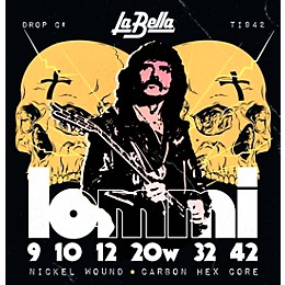 La Bella TI942 Tony Iommi Signature C# Tuning Electric Guitar Strings 9 - 42