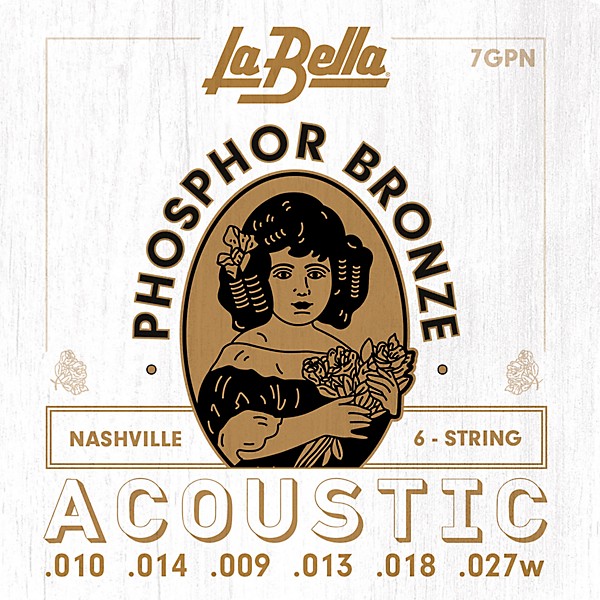 La Bella 7GPN Nashville Tuning Acoustic Guitar Strings 10 - 27