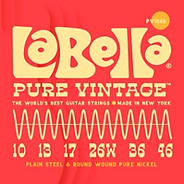La Bella Pure Vintage Electric Guitar Strings 10 - 46
