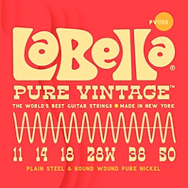 La Bella Pure Vintage Electric Guitar Strings 10 - 46 La Bella Pure Vintage Electric Guitar Strings 11 - 50