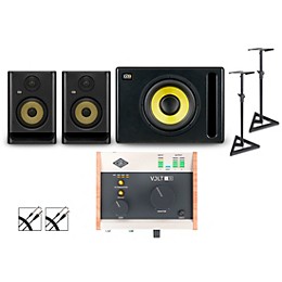 Universal Audio Volt 176 with KRK ROKIT G5 Studio Monitor Pair & S10 Subwoofer (Stands & Cables Included) ROKIT 5